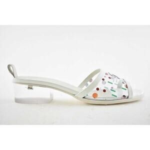 Chanel 19S Multicolor Patent Transparent PVC CC Logo Mule Slide Sandal Heel 38C
